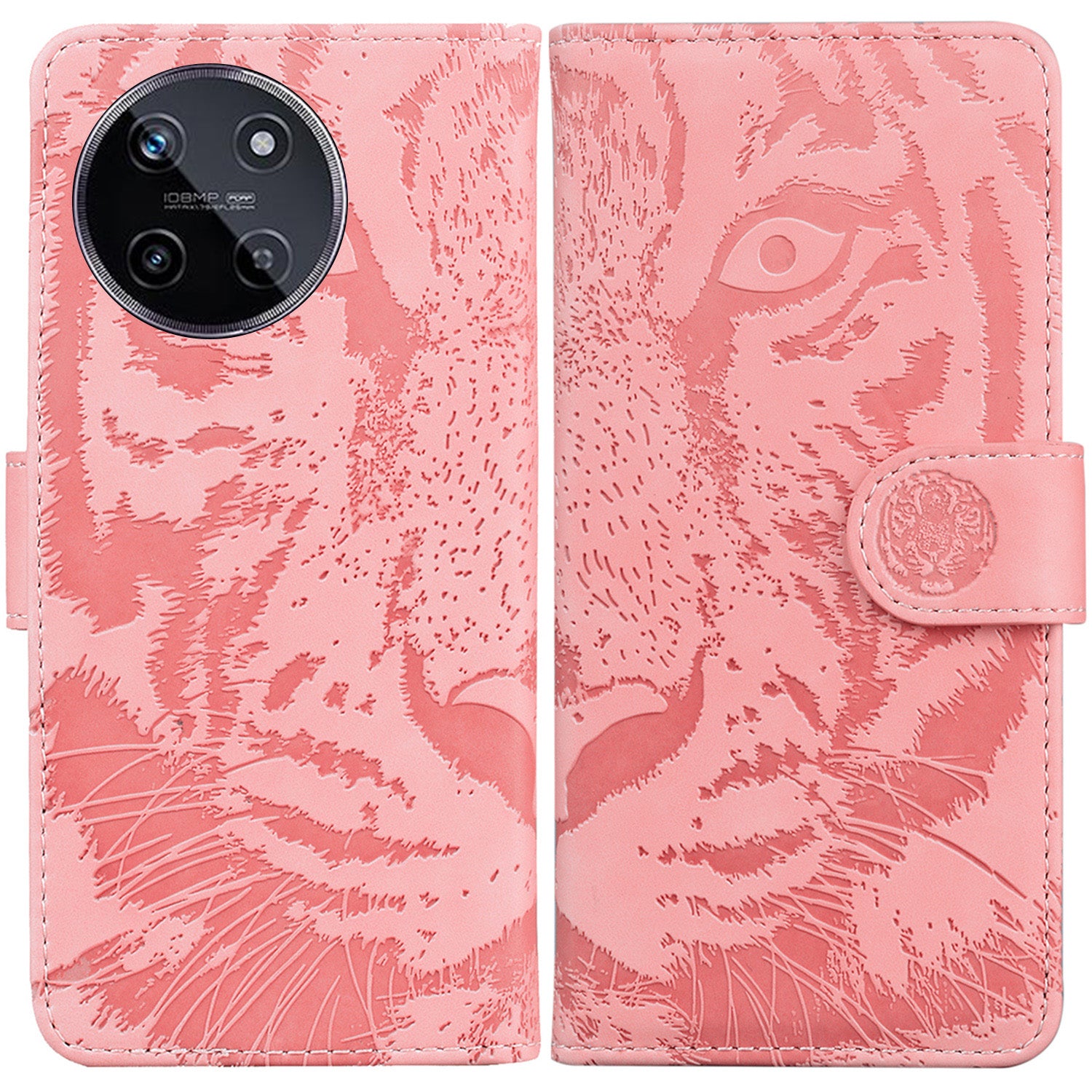For Realme 11 4G (159.9x73.3x7.95mm) Leather Wallet Case Tiger Pattern Phone Cover - Black For Realme 11 4G (159.9x73.3x7.95mm) Leather Wallet Case Tiger Pattern Phone Cover - Black
